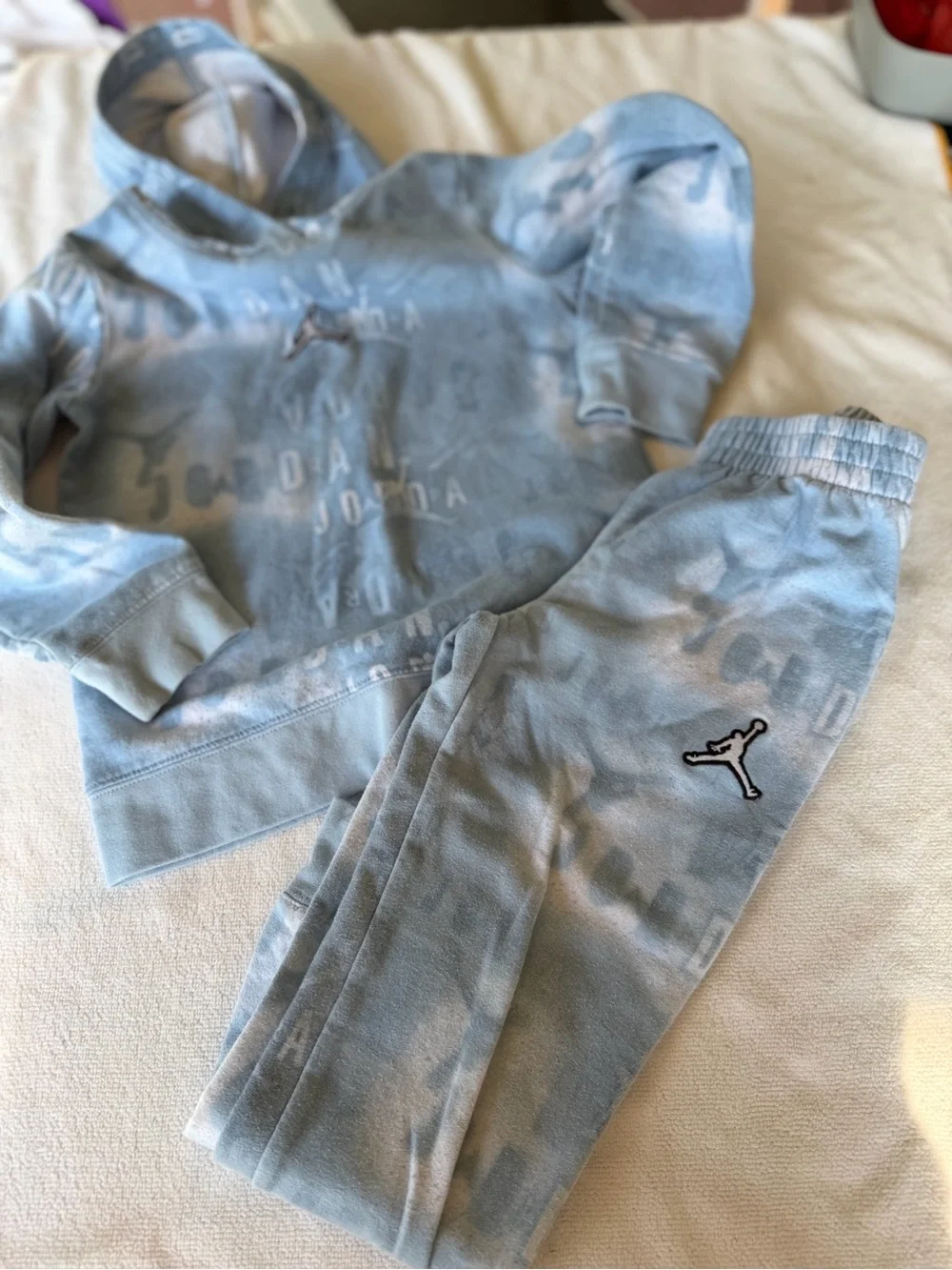 Jordan Light Blue Tie-Dye Hoodie & Joggers Set 6